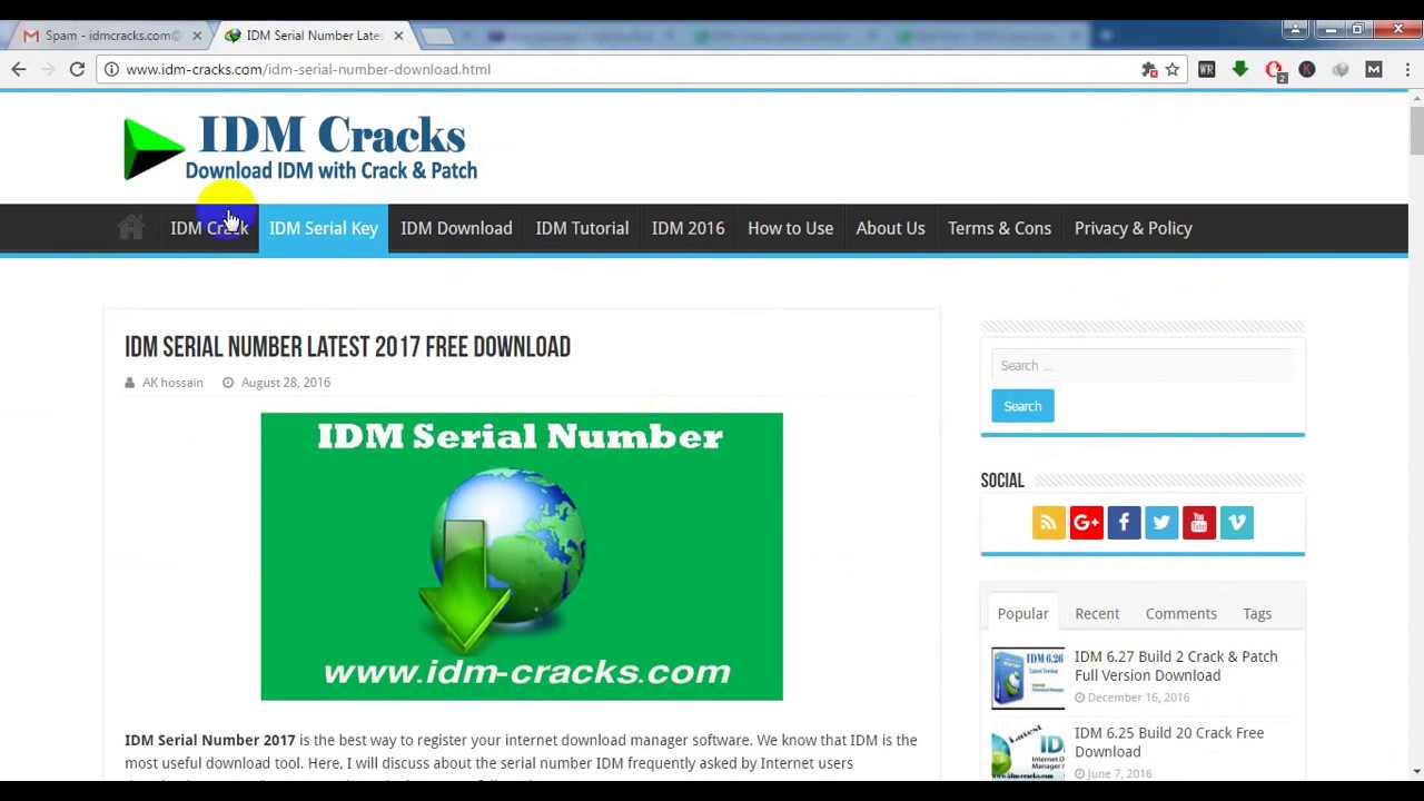 download idm gratis tanpa serial number 2016