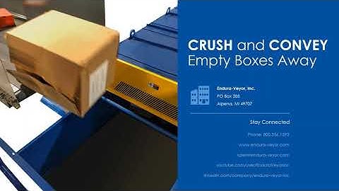 The Empty Box or Trash Line Conveyor System from Endura-Veyor Inc.