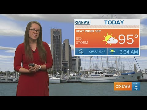 Hot with chance of isolated storm Thursday - YouTube