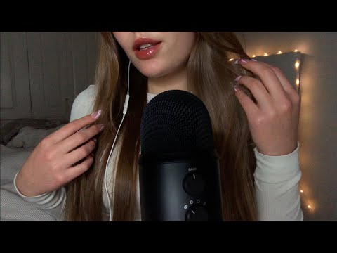 ASMR hair triggers & fluffy mic scratching💤