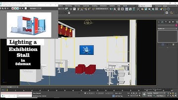 Lighting in 3dsmax I How To Light Exhibition Stall. ( Part 7)