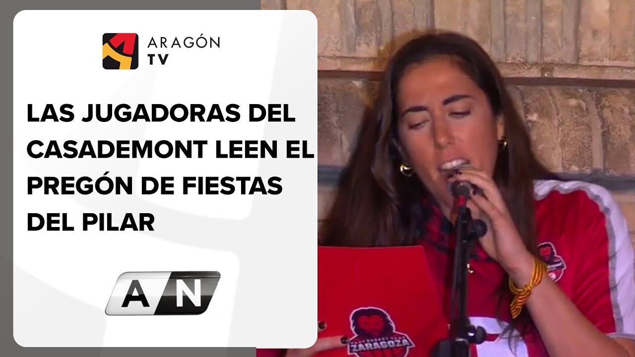 Las jugadoras del Casademont leen el Pregón de Fiestas del Pilar 2023