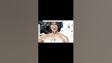 Drawing Wonder Woman on my samsung galaxy Tab s6    Application- Autodesk Sketchbook