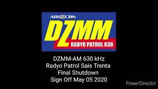 [DZMM-AM 630 kHz] Radyo Patrol Sais Trenta Final Shutdown Sign-Off May 05 2020