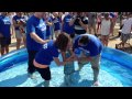 The Carrol kids get baptized