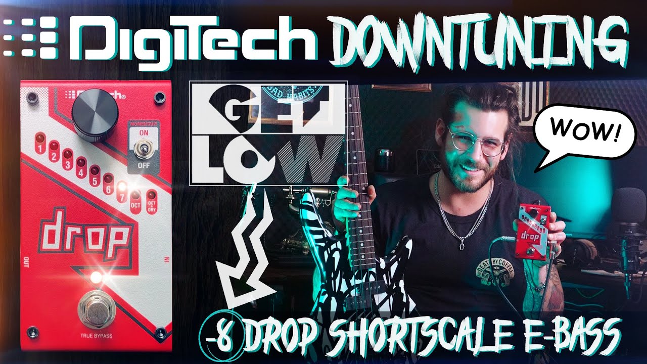 -8 DROP TUNING | Shortscale E-Bass | Digitech Drop Pedal | Tu es.