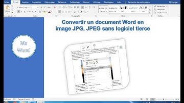 Convertir un document Word en image JPG, JPEG, PNG