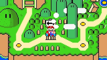 Super Mario World (SNES) - Complete World Map (All 96 levels). ᴴᴰ