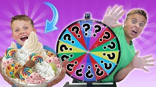 Mystery Wheel Of Ice Cream Sundae Challenge!