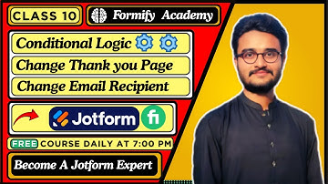 How to use Conditional logic, change thank you page, change email recipient | Most Important Part