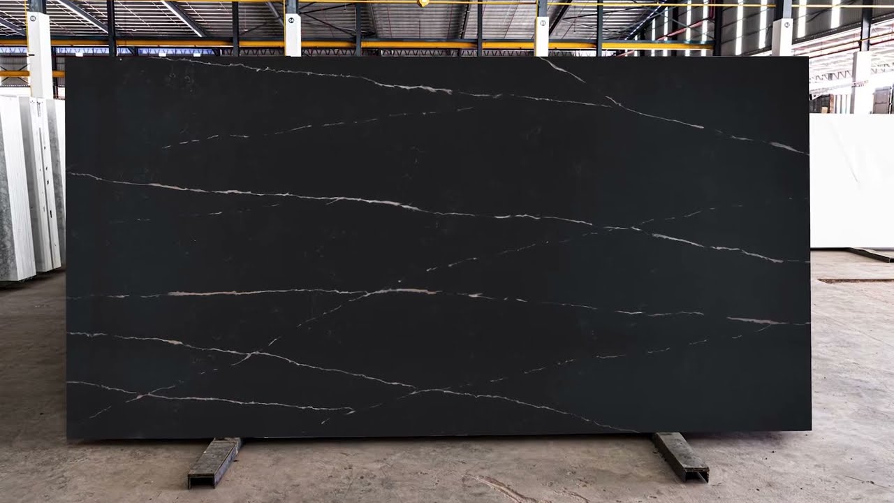 Sahara Noir Mars Quartz Slabs - Engineered Quartz Surfaces