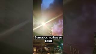 Sumabog na Bus sa Edsa #niche #shorts #busonfire #firebus