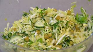 салат из молодой капусты с огурцом /salad of young cabbage with cucumber салат из молодой капусты с огурцом /salad of young cabbage with cucumber