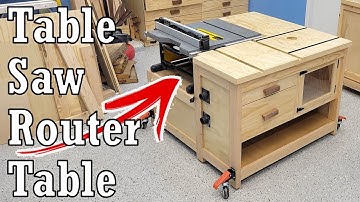 Mobile Table Saw & Router Table for Small Garage Woodshop!
