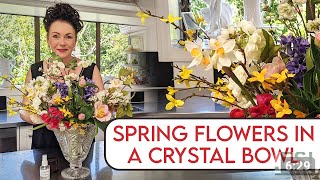 Floral SPRING Gatherings into a Crystal Rose Bowl - and a Floral Spring Mister Fragrance!