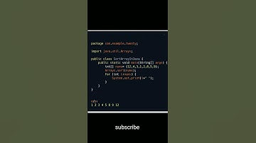 how to sort array in java #code #java #programming #developers #shortsvideo #website #reels #shorts