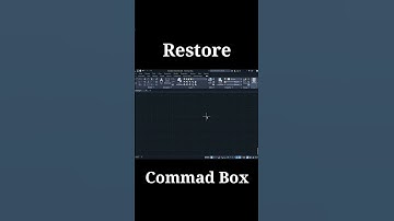 How to Restore Command Box in AutoCAD? #shorts   #ytshorts #autocad