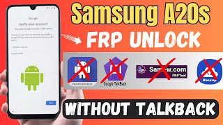 Samsung A20s FRP Bypass New Security | Without TalkBack Latest Method