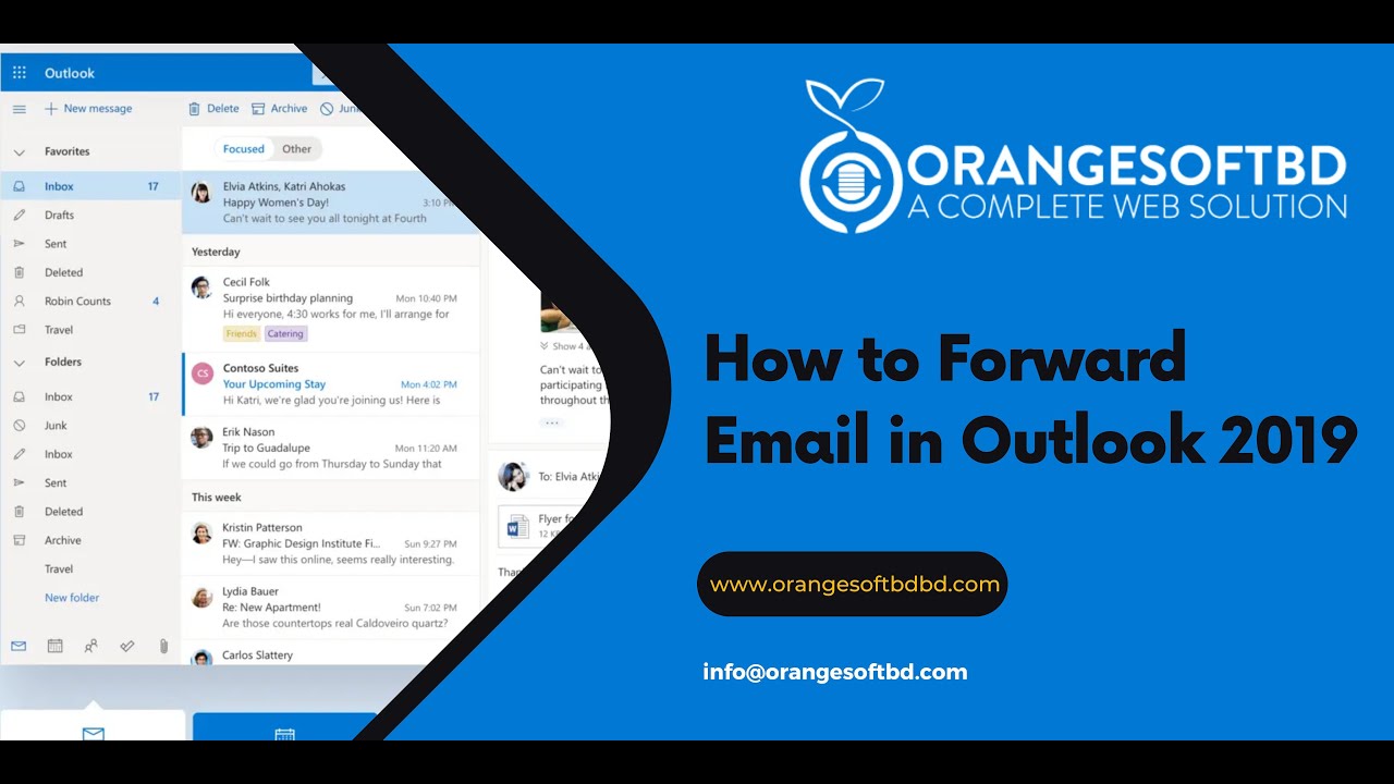 How To Forward Email In Outlook 2019 With Orange Soft BD YouTube
