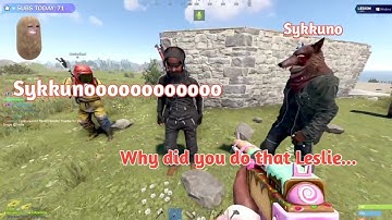 Fuslie (Leslie) And Ramee Got backstabbed by Sykkuno 🤣 | Rust/OTV server