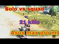 Solo vs squad pubgmobile Asus ma pro m1 GFX tool gameplay
