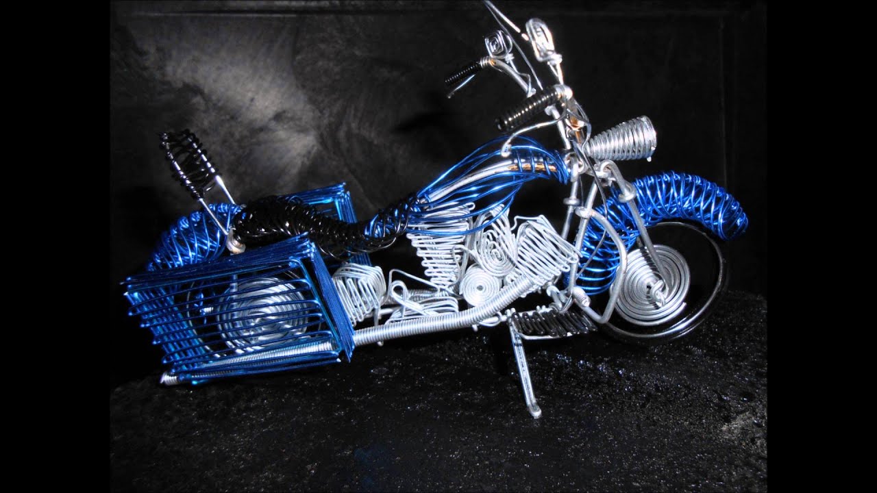 Motorcycles!! hand made wire motorcycles YouTube