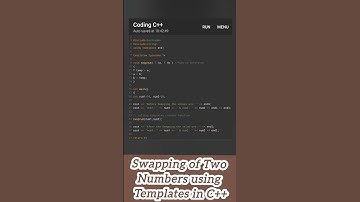 Swapping of two numbers using templates in c++ #swapping #numbers #cpp