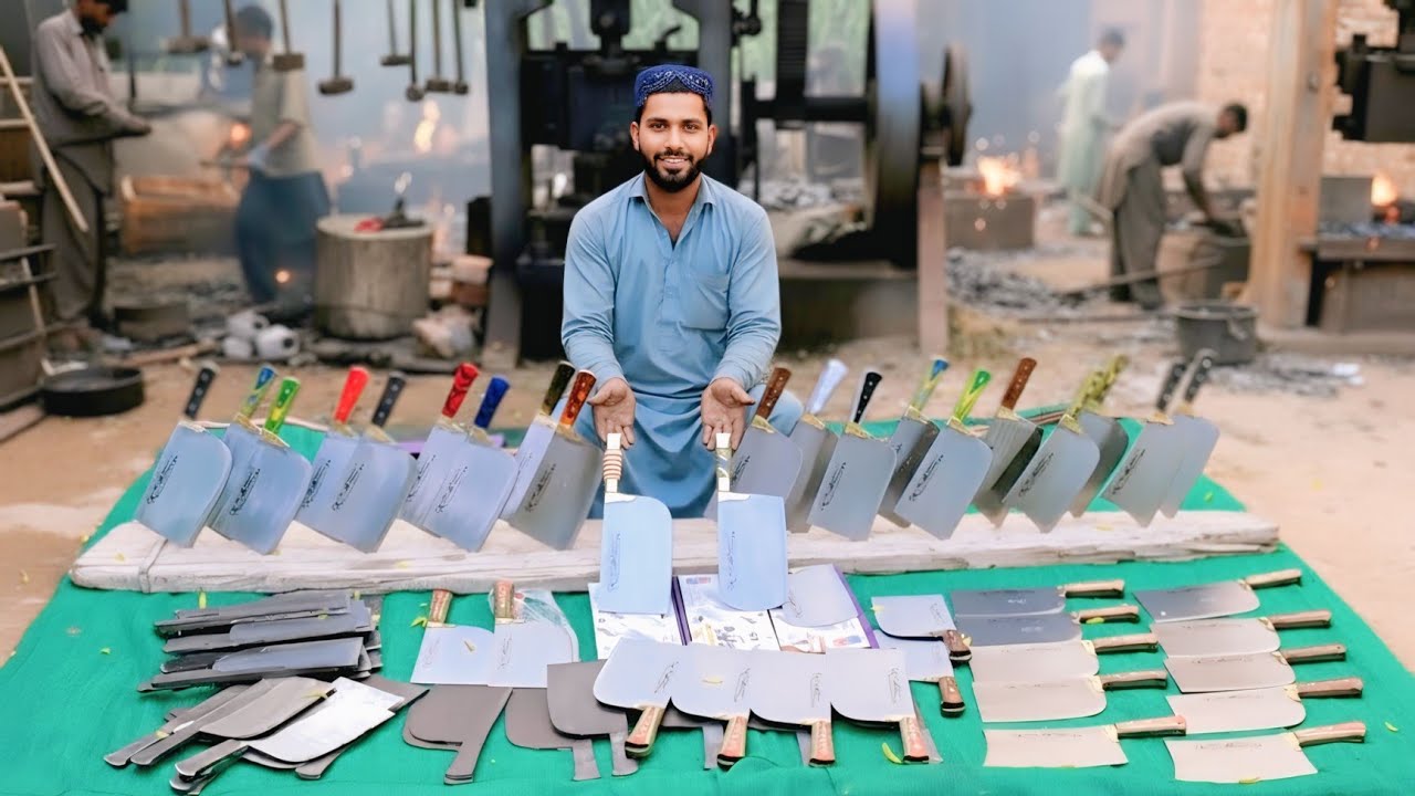 Incredible Process of Making the Sharpest Butcher Meat Knives | Inside Mass Production Factory