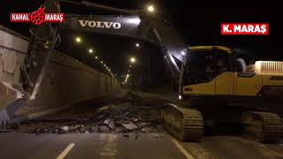 Kahramanmaraşta Yol Çöktü