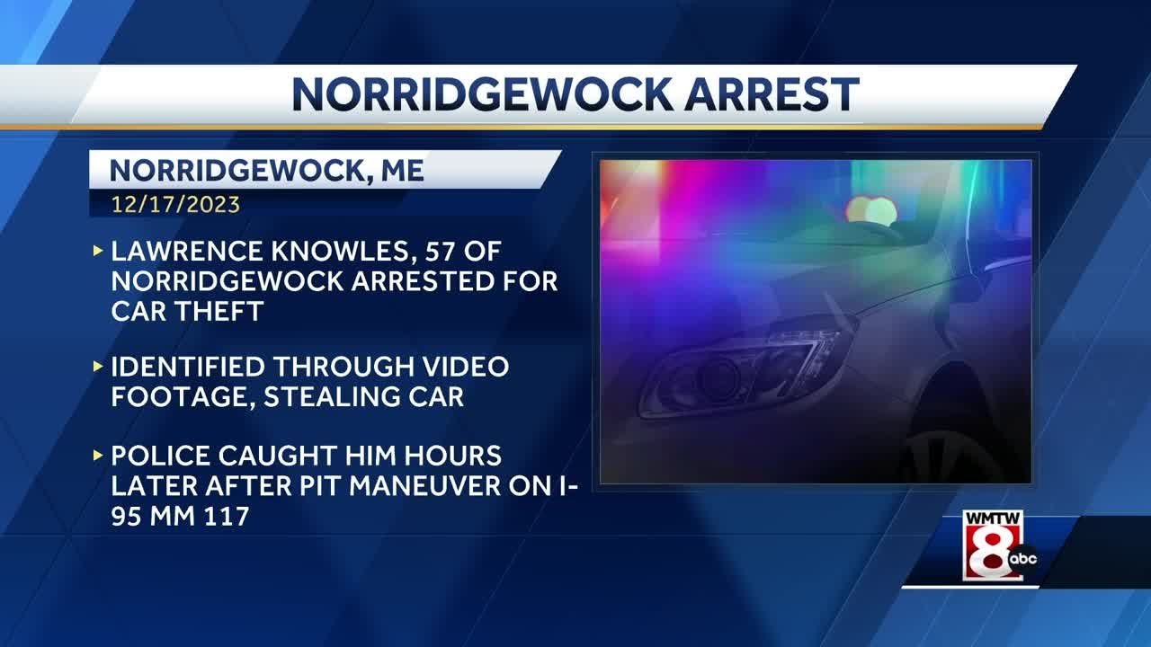 norridgewock man arrested after stealing a car and leading police on