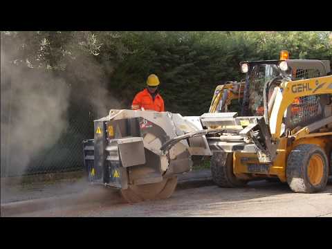 Simex RW 500 Wheel Saw for skid steer loaders - installation of fiber optic cables