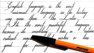 Very neat writing with Ballpoint. Cursive writing with Ballpoint . How to improve handwriting.