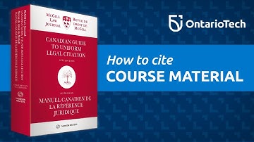 How to cite course material