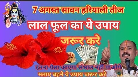 7 अगस्त सावन हरियाली तीज पर लाल फूल का ये उपाय जरूर करे | इतना पैसा आएगा संभाल नहीं पाओगे