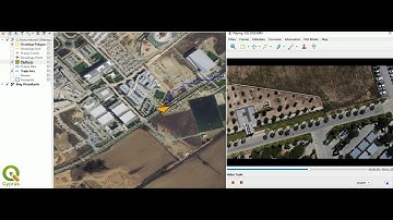 Drone route visualization with video feed using QGIS FMV