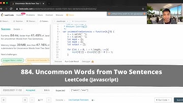 How to Solve "884 Uncommon Words from Two Sentences" on LeetCode? - Javascript