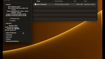 Checking your audio files sample rate and bit depth on MAC