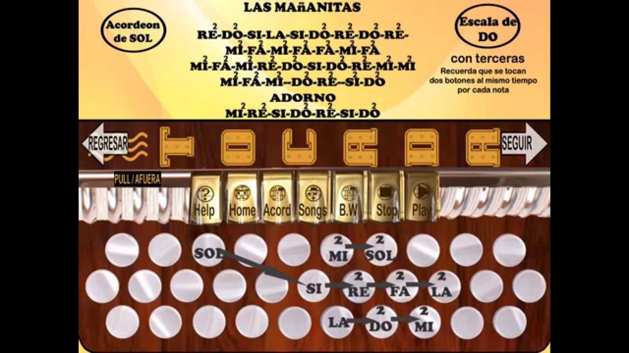 Aprende Las Mananitas en Easy Acordeon 1 App - YouTube