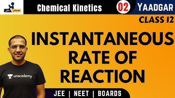 Chemical Kinetics 02 | Instantaneous Rate of Reaction | JEE Planet | Yaadgar Series | Amit Kumar