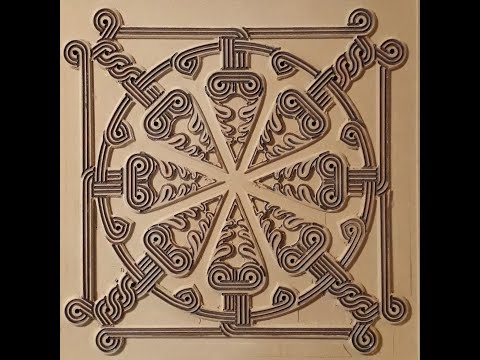 Nice Georgian ornament engraving on cnc router. ქართული ორნამენტის ჭრა.