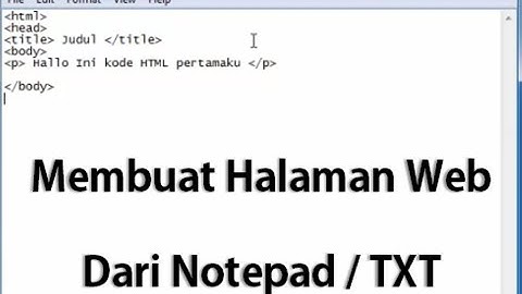 cara membuat halaman html di notepad (TXT) | BlankOn