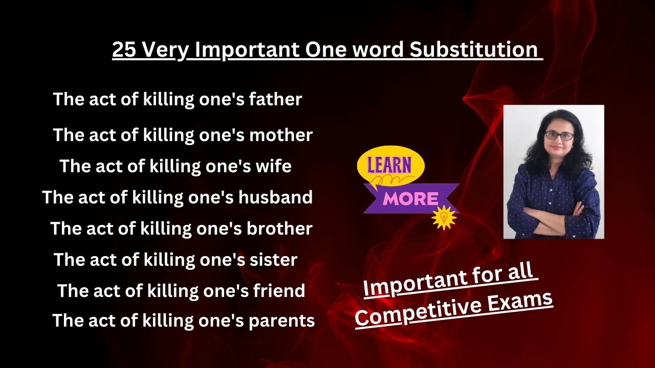 25 Very Important One Word Substitution (जानें -cide root word) # ...