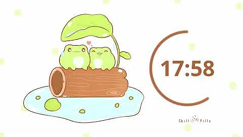 20 minutes Timer - Study Timer aesthetic rain with cute frogs #timer #15minute