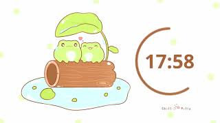 20 minutes Timer - Study Timer aesthetic rain with cute frogs #timer #15minute