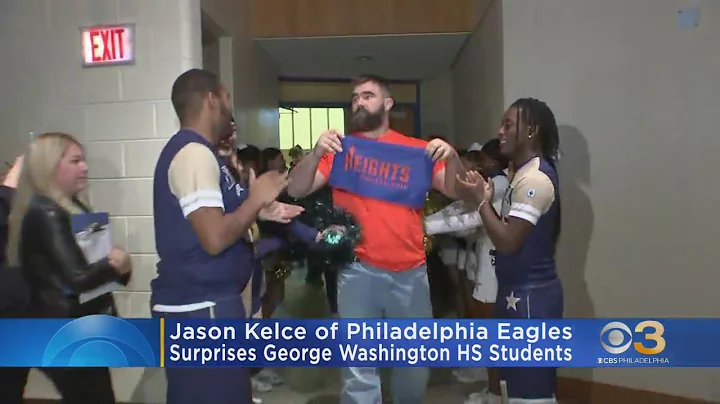 Jason Kelce surprises students at George Washington High School