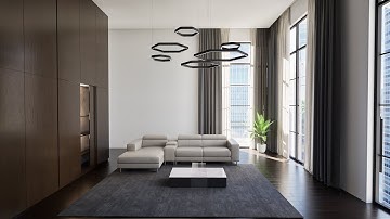 Leather sofa, Interior project in Twinmotion2025 | 3D ANIMATION