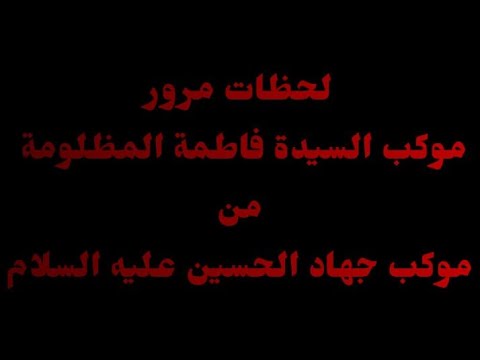 لحظات مرور موكب السيدة فاطمة المظلومة من موكب جهاد الحسين عليه السلام