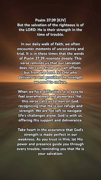 the-lord-our-refuge-in-troubled-times-finding-comfort-in-psalm-37
