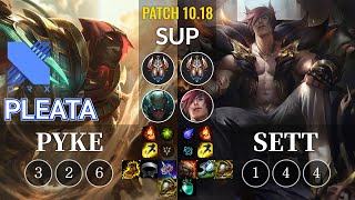 DRX Pleata Pyke vs Sett Sup - KR Patch 10.18