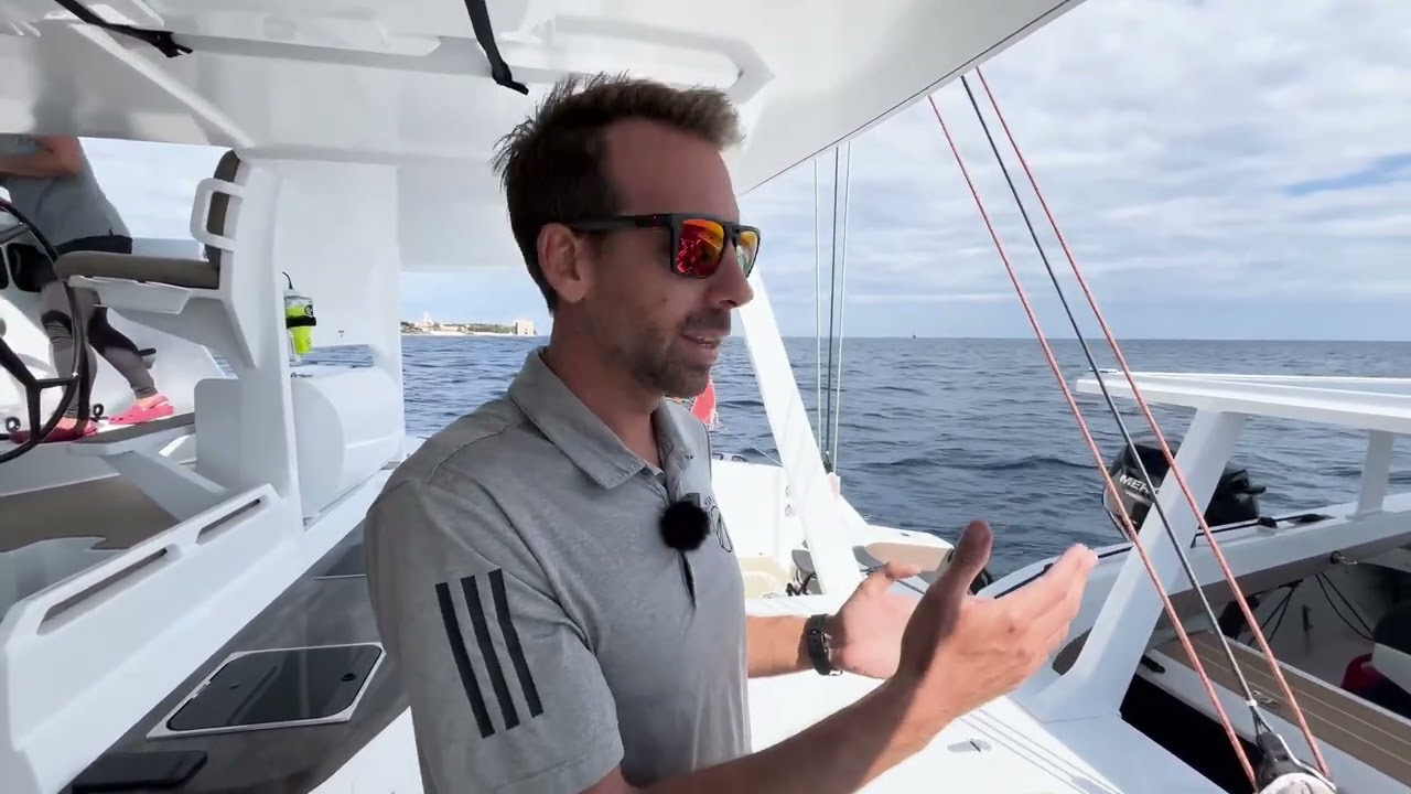 ⁣Performance Catamaran Tips and Tricks - A-Frame Mainsheet System Part 2